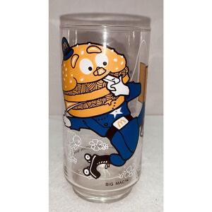 Vtg McDonalds 1977 Officer Big Mac Glass McDonaldand Action Series Collection